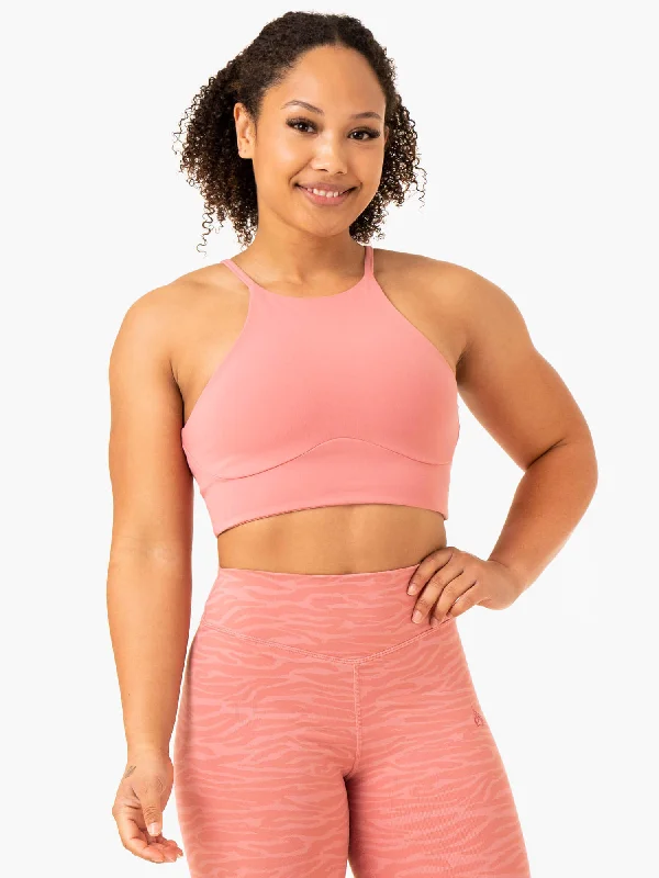 Transform Reversible Sports Crop - Pink Zebra