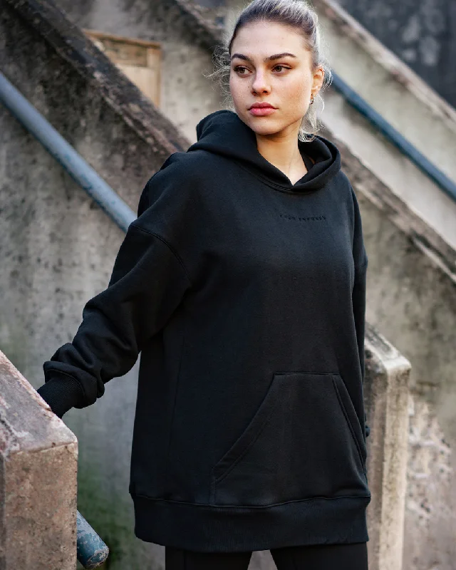 PFC: 001-2 - Women's Oversized Hoodie - Midnight Black